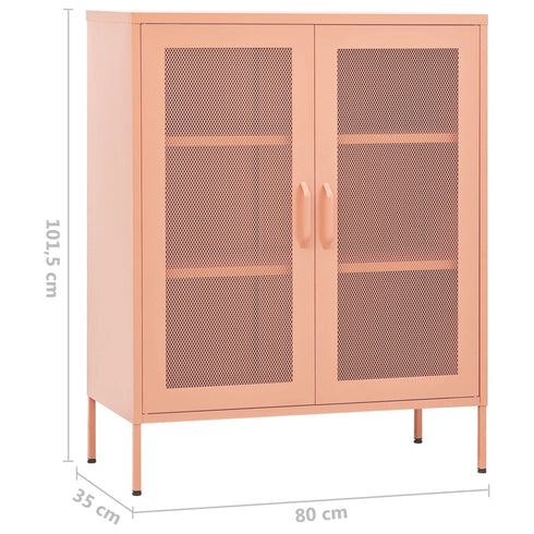 Lady Jillian -  Storage Cabinet Pink 80x35x101,5 cm Steel - Model 4